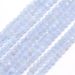 Ahat Blue Lace Agate facetirani na niski