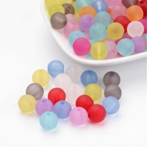 Akrilne perle 10mm, miks raznih boja, 10 komada
