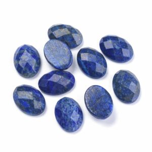 Lapis lazuli facetirani ovalni kabašon