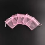 OV094-5 Ukrasna organza vrećica roze boje.