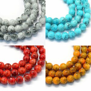 Staklene perle 8,5mm / niska oko 105 kom