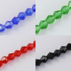 Staklene perle bicone 4mm x 4mm