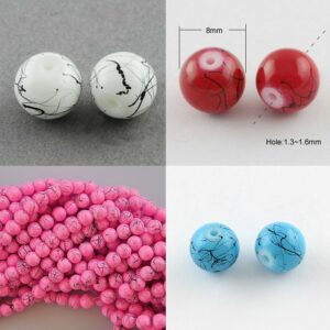 Staklene perle 8mm / niska oko 100 kom