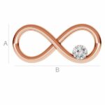 Srebrni link infinity-beskonačnost sa swarovski kristalom