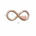 Srebrni link infinity-beskonačnost sa srcem