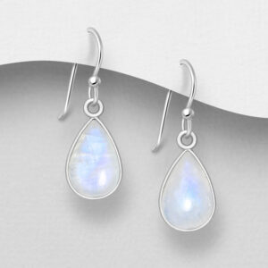 Srebrne naušnice sa mjesečevim kamenom (Moonstone)
