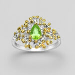 Srebrni prsten sa peridotom SR508