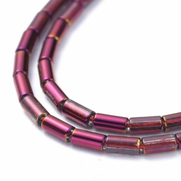 Staklene perle tube 4,5x2,5mm, oko 75 kom
