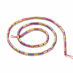 Staklene perle tube 4,5x2,5mm, oko 75 kom