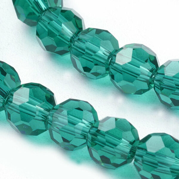Staklene facetirane perle 6mm, oko 89 kom.