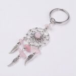 Čelični privjesak dreamcatcher rozi kvarc - PPK119