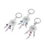 Čelični privjesak dreamcatcher aventurin i fluorit - PPK119