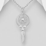 Srebrni privjesak dreamcatcher-SP19458