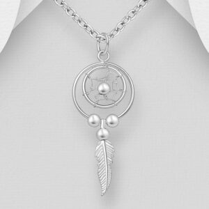 Srebrni privjesak dreamcatcher-SP19458