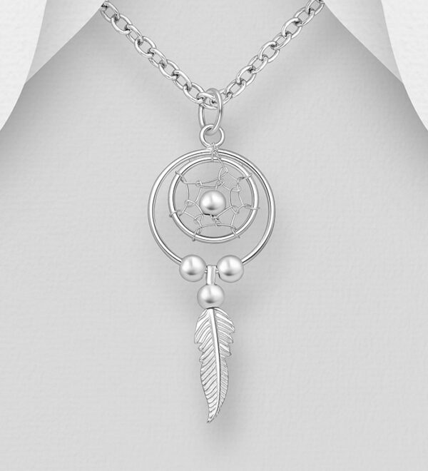 Srebrni privjesak dreamcatcher-SP19458