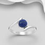 Srebrni prsten ukrašen s lapis lazulijem-SR7271-lapis lazuli