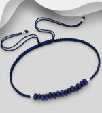 Srebrna narukvica s lapis lazulijem-SB7837-lapis lazuli.