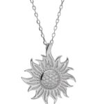 Srebrna ogrlica sunce-SN29545