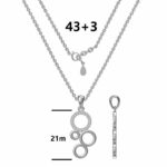 Srebrna ogrlica hoops-SN48512