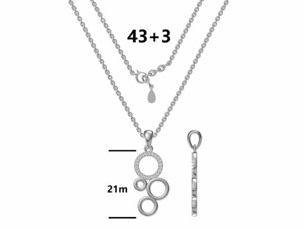 Srebrna ogrlica hoops-SN48512
