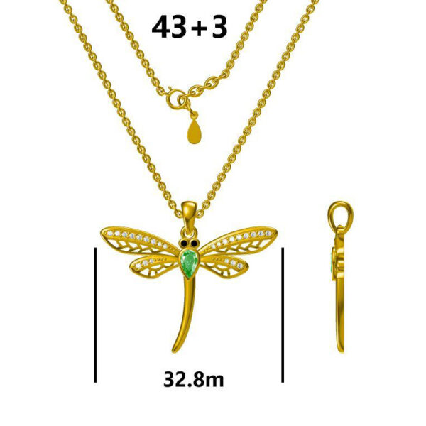 Srebrna ogrlica vretence-SN48467