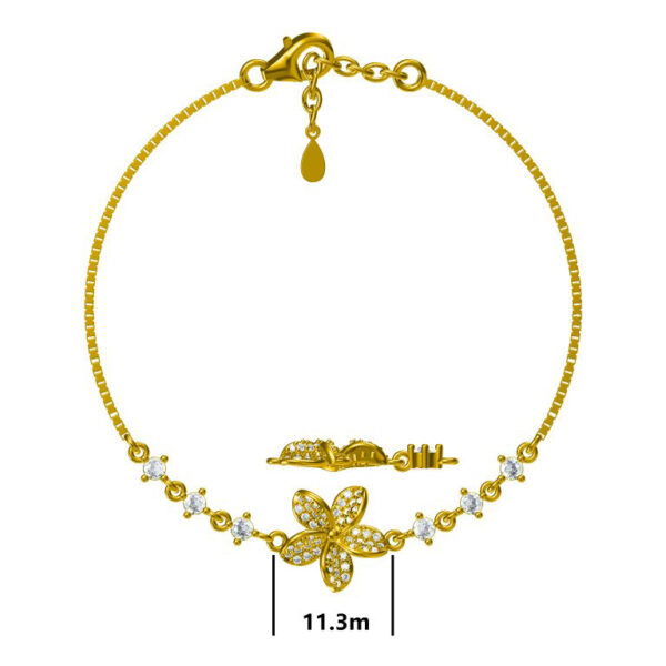 Srebrna narukvica cvijet-SB50388