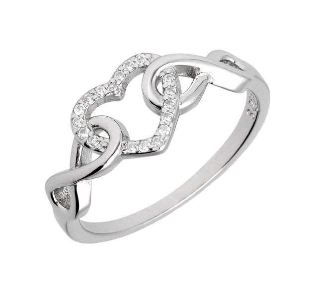 Srebrni prsten srce i infinity-SR35873