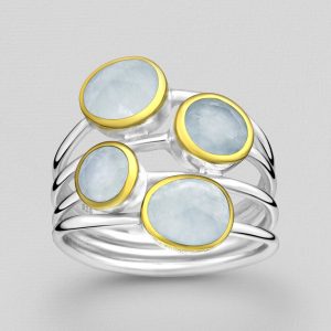 Srebrni prsten mjesečev kamen