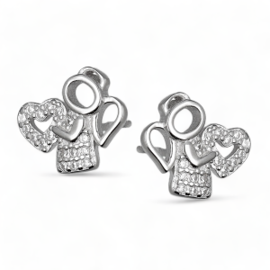 Srebrne naušnice anđeo