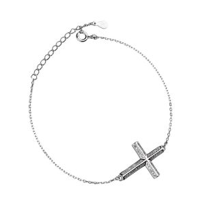 Srebrna narukvica križ