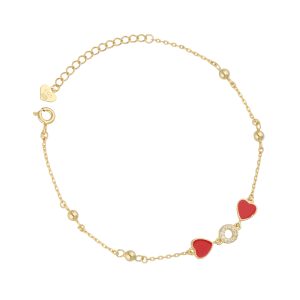 Srebrna narukvica srca