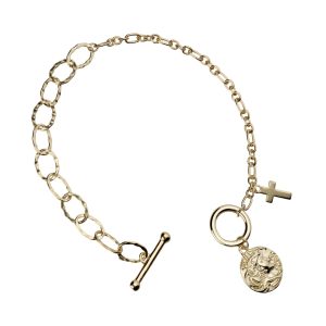 Srebrna narukvica križ