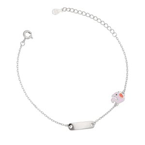 Srebrna narukvica slonić