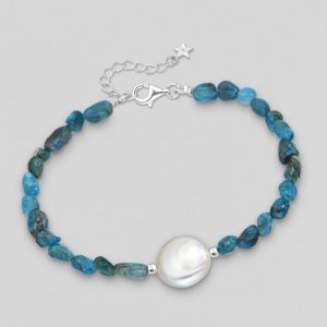 Narukvica srebro i Apatit