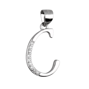 Srebrni privjesak slovo C