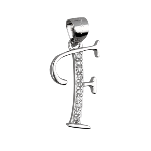 Srebrni privjesak slovo F