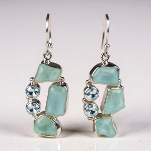Srebrne naušnice s akvamarinom
