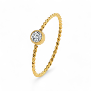 Prsten od pozlaćenog čelika