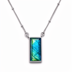 Srebrna ogrlica labradorit