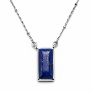 Srebrna ogrlica lapis lazuli