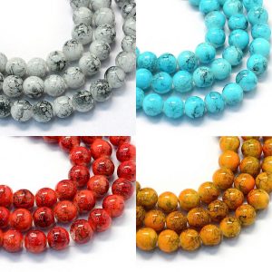 Staklene perle 8,5mm / niska oko 105 kom