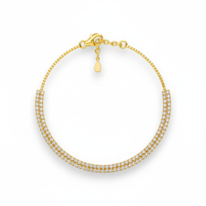 Srebrna narukvica s pozlatom