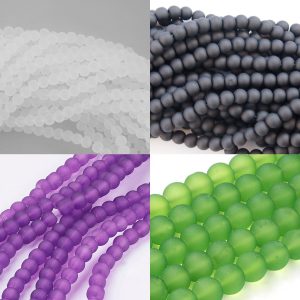 Staklene perle mutne 4mm / niska oko 200 kom