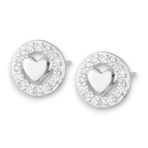 Srebrne naušnice srce